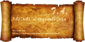 Tőkés Annamária névjegykártya